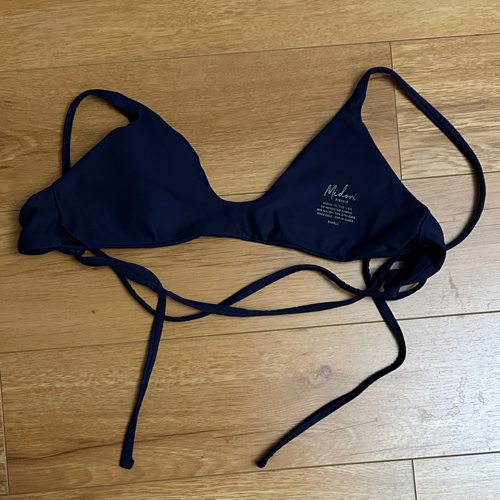 Midori Navy Triangle Bikini Top - Women